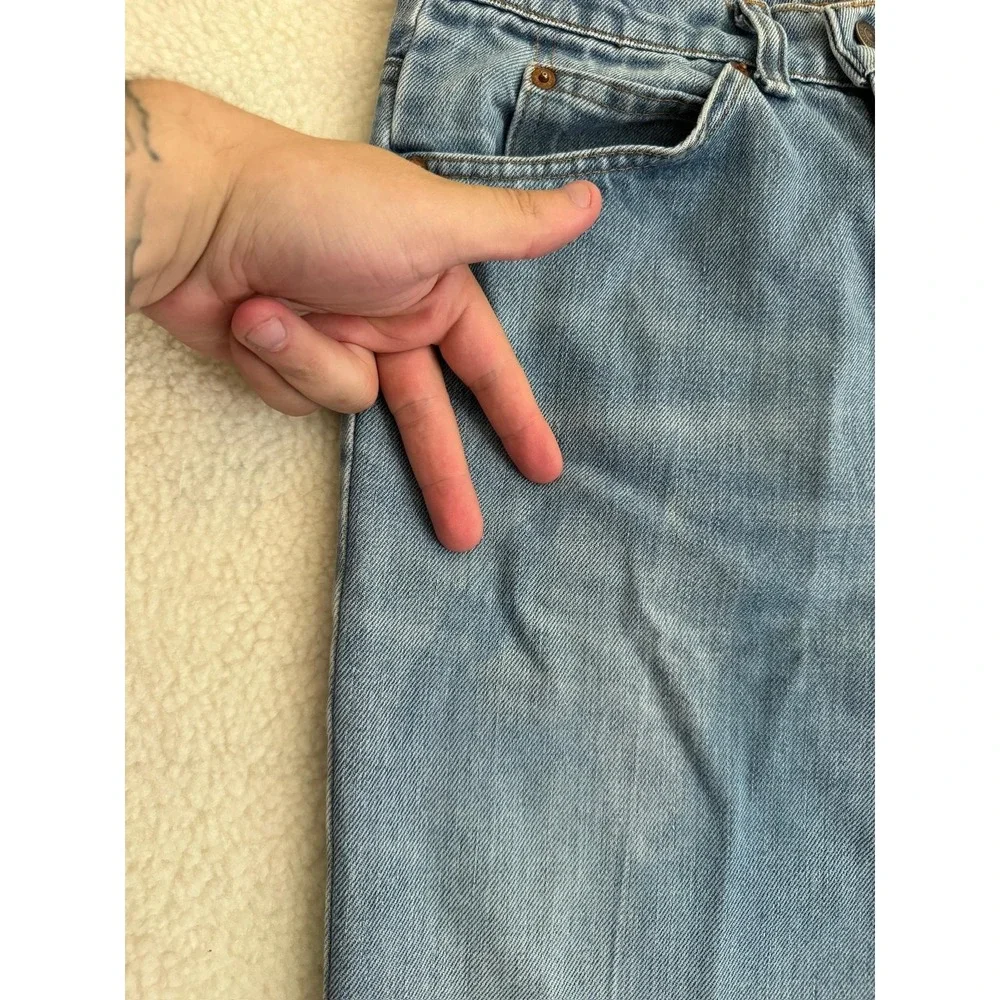 Vintage Levis 517 Bootcut Jeans Mens 32x31 Fits 30x30 Orange Tab USA 80s Blue